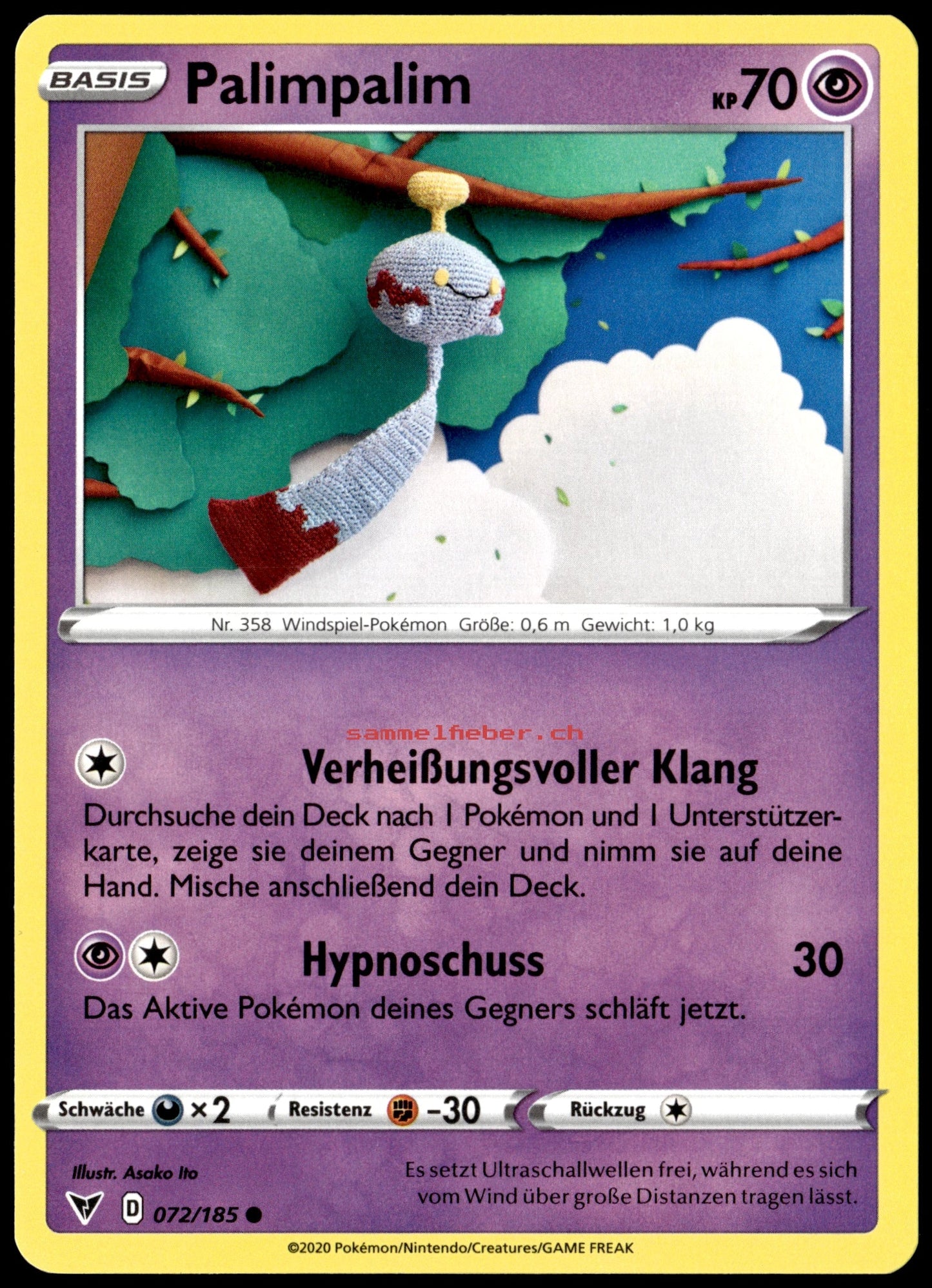 Einzelkarte sammelfieber.ch Palimpalim Deutsch