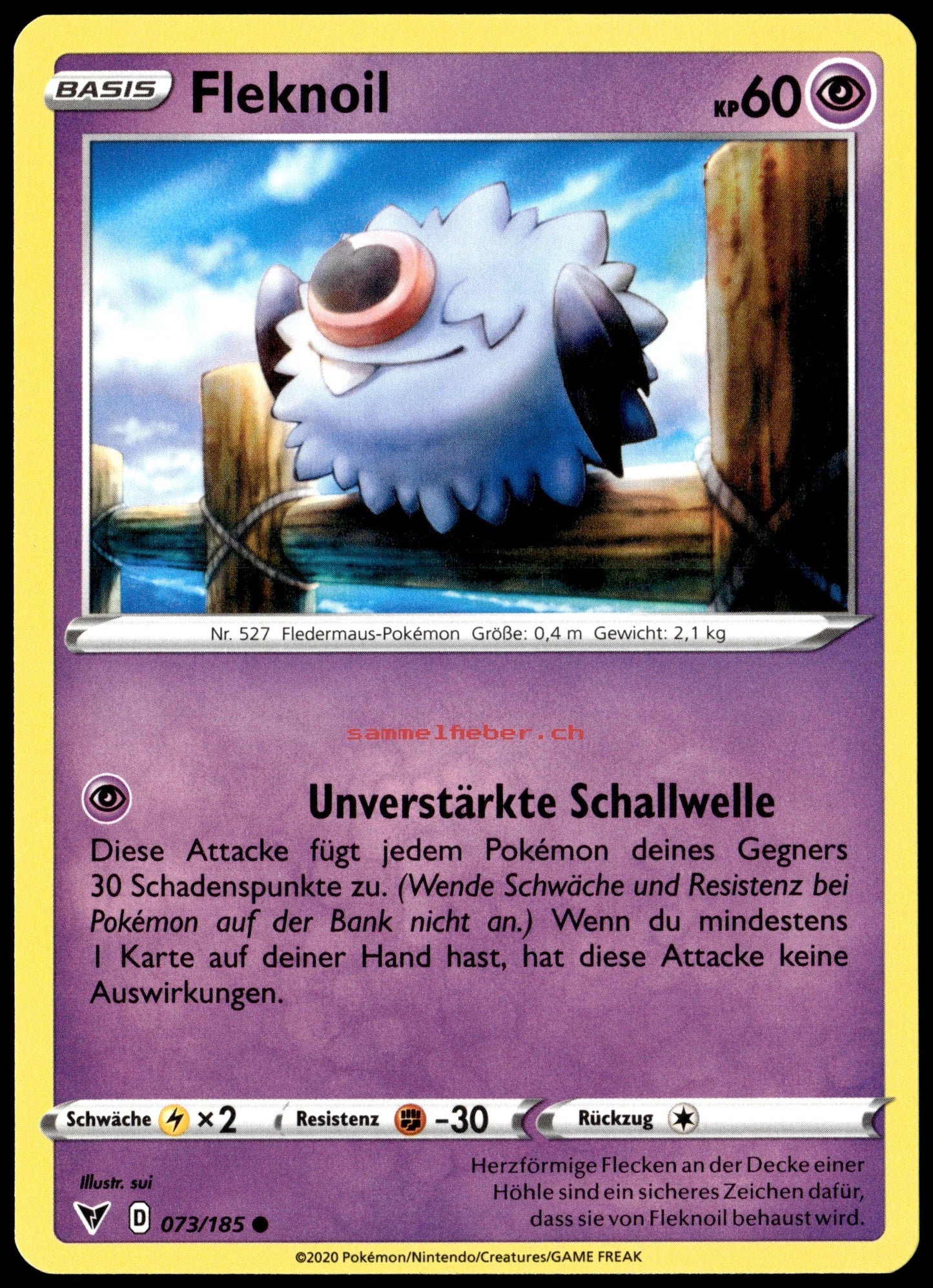 Einzelkarte sammelfieber.ch Fleknoil Deutsch