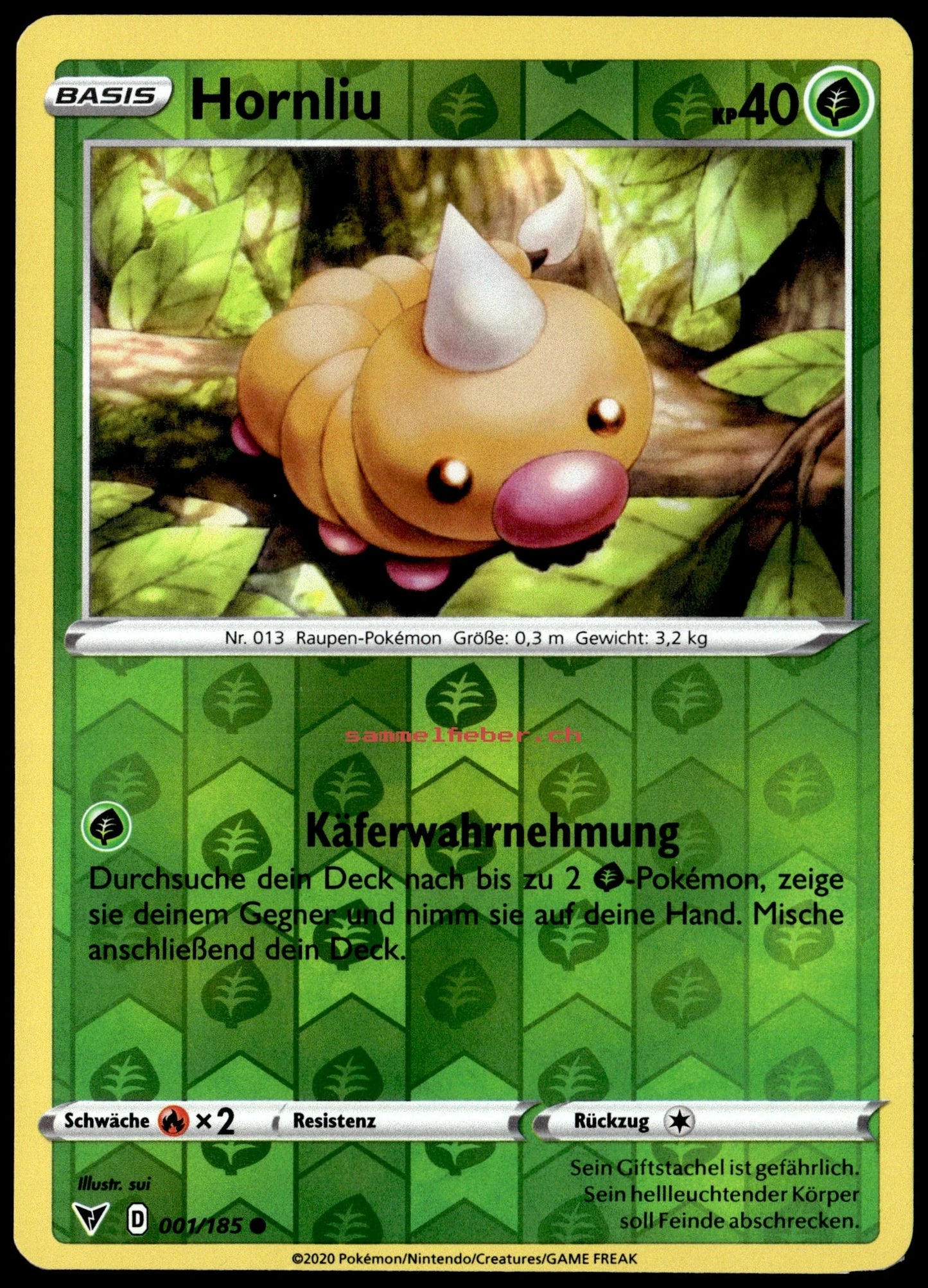 SWSH4-001 Weedle Common (NM) German