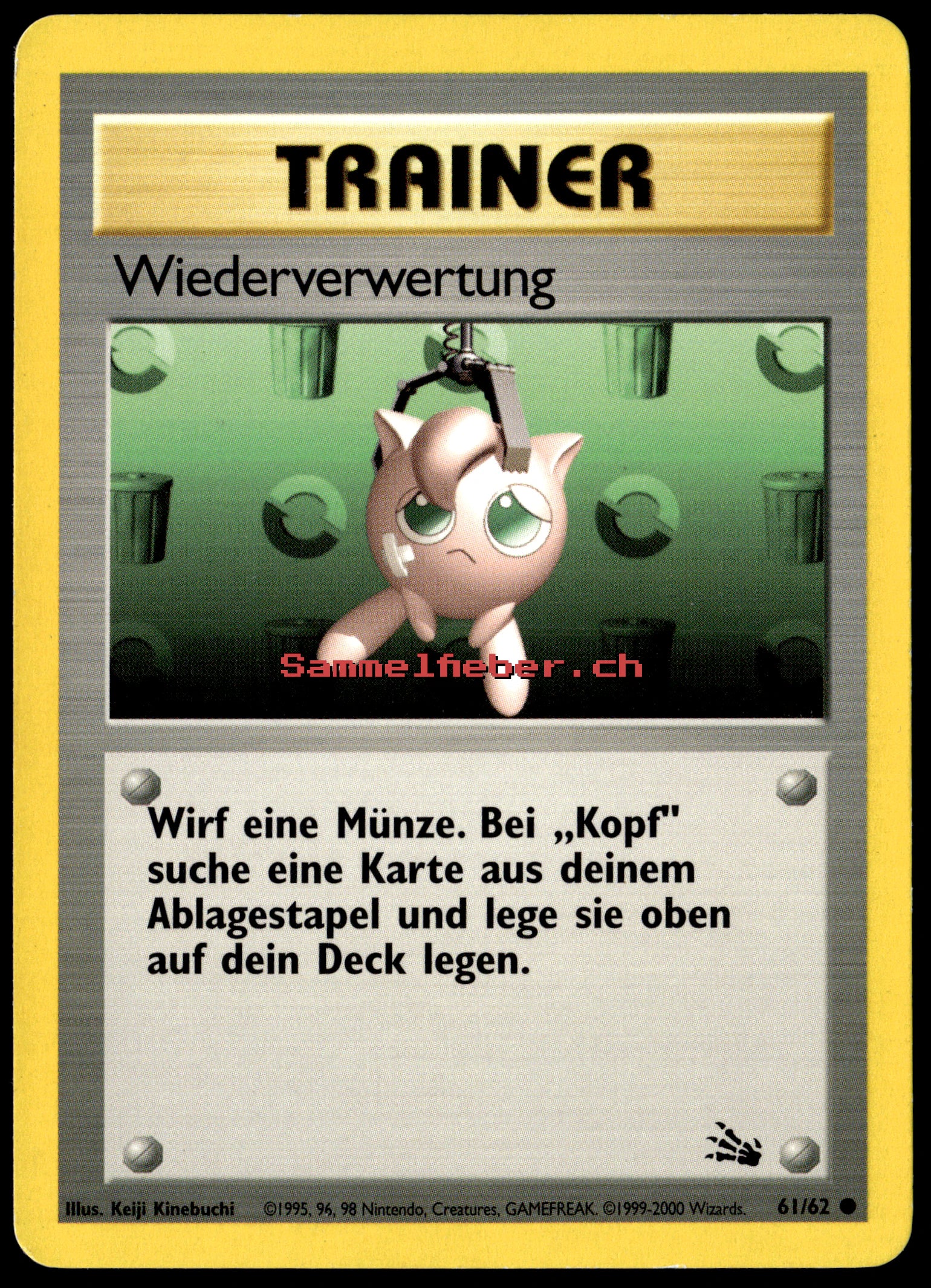 Wiederverwertung – Vorderseite