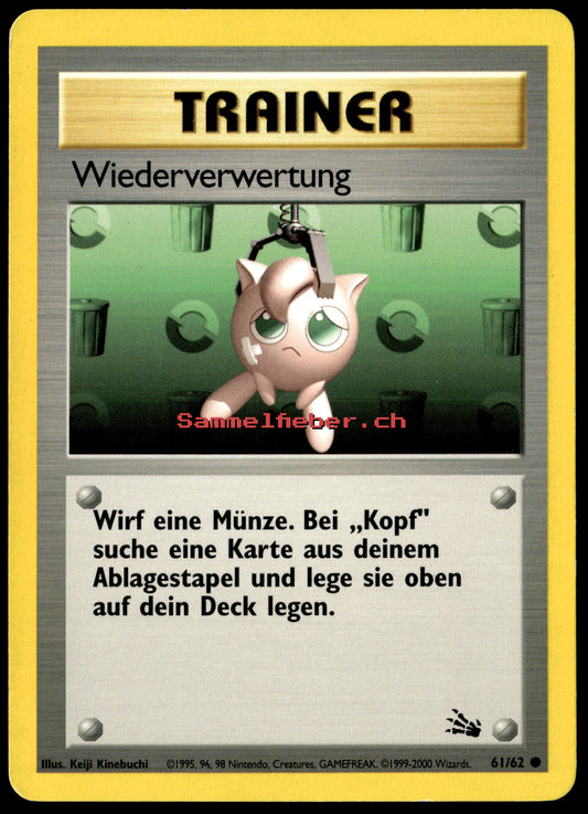 Wiederverwertung – Vorderseite